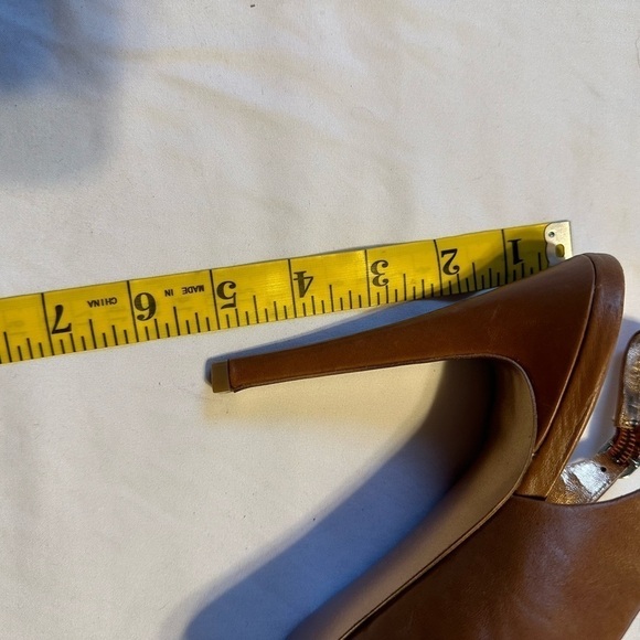 BCBGeneration Heels Slingback Leather Upper Red & Brown 5” Platform Size 8.5 - Picture 10 of 10